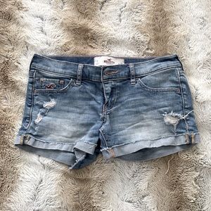 hollister denim ripped shorts